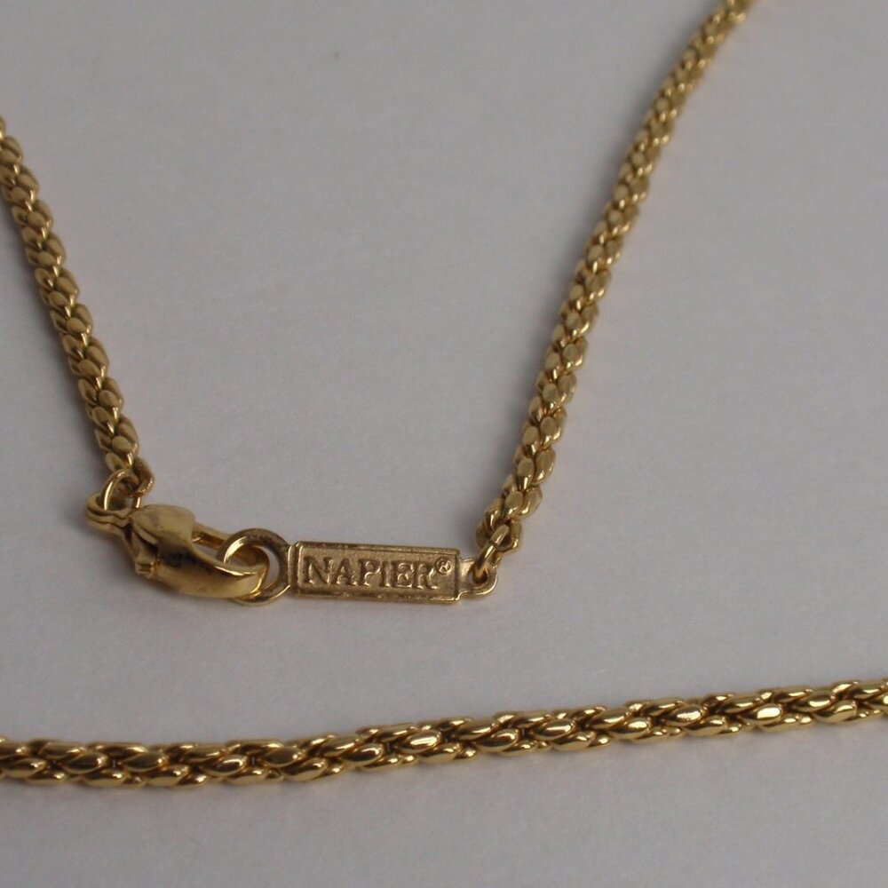 Napier Gold Tone Rope Necklace, Approximately 19 Inches Long
